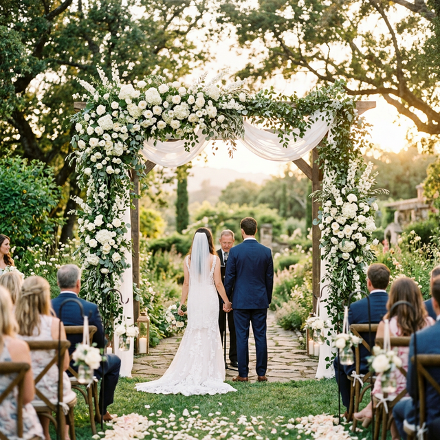 Arco de cerimônia floral